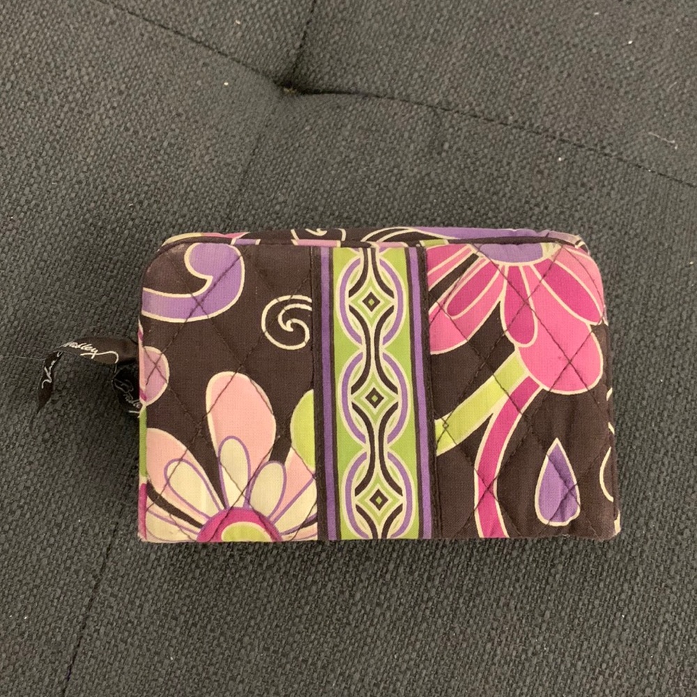Brown, purple, and pink Vera Bradley wallet